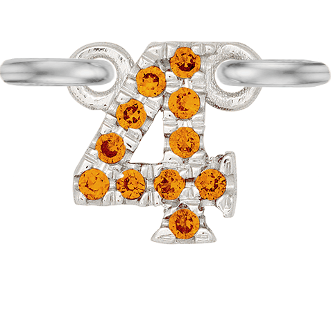 White Gold, Orange Sapphire Number - Roxanne First