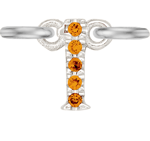 White Gold, Orange Sapphire Number - Roxanne First