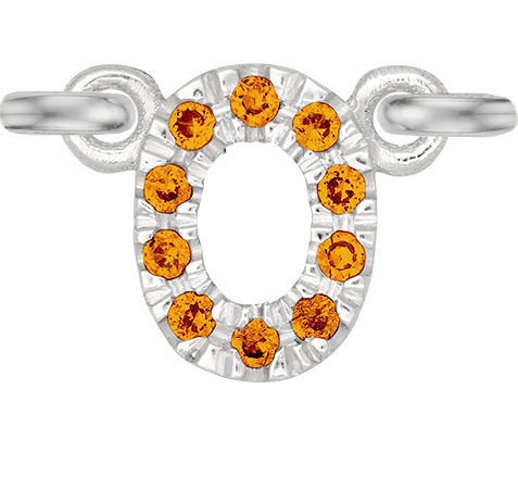 White Gold, Orange Sapphire Number - Roxanne First