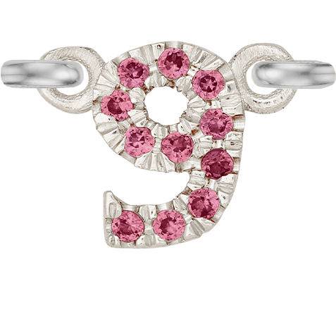 White Gold, Pink Sapphire Number - Roxanne First