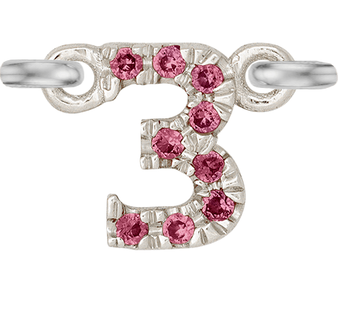 White Gold, Pink Sapphire Number - Roxanne First