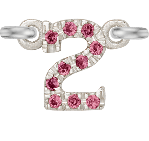 White Gold, Pink Sapphire Number - Roxanne First