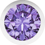 White Gold, Lilac Sapphire Letter - Roxanne First