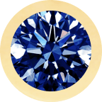 Yellow Gold, Blue Sapphire Number - Roxanne First