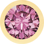 Yellow Gold, Pink Sapphire Letter - Roxanne First