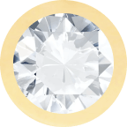 Yellow Gold, White Diamond Number - Roxanne First