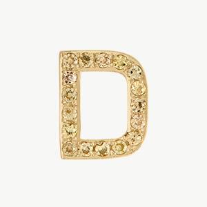 Yellow Gold, Yellow Sapphire Letter Bead - Roxanne First