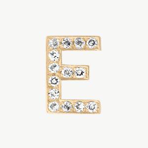 Yellow Gold, White Diamond Letter Bead - Roxanne First