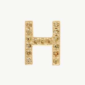 Yellow Gold, Yellow Sapphire Letter Bead - Roxanne First