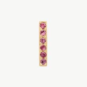 Yellow Gold, Pink Sapphire Letter Bead - Roxanne First