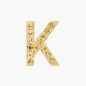 Yellow Gold, Yellow Sapphire Letter Bead - Roxanne First