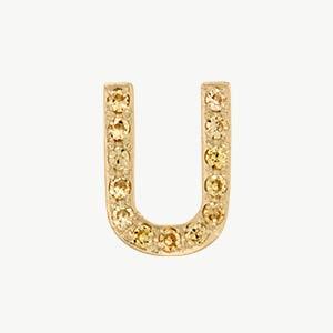 Yellow Gold, Yellow Sapphire Letter Bead - Roxanne First