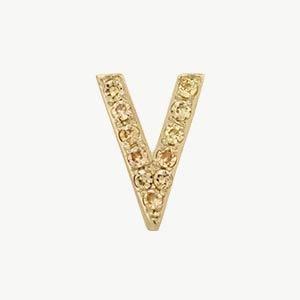 Yellow Gold, Yellow Sapphire Letter Bead - Roxanne First