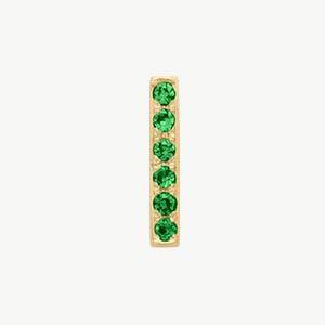 Yellow Gold, Green Garnet Letter Bead - Roxanne First