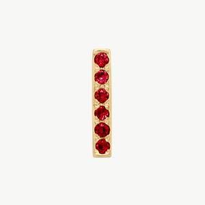 Yellow Gold, Ruby Letter Bead - Roxanne First