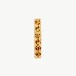 Yellow Gold, Orange Sapphire Letter Bead - Roxanne First