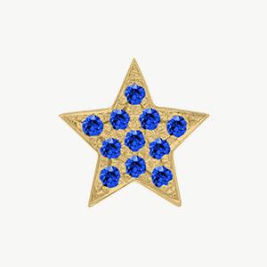 Yellow Gold, Blue Sapphire Charm Bead - Roxanne First