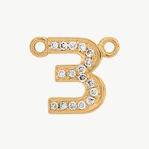 Yellow Gold, White Diamond Number - Roxanne First