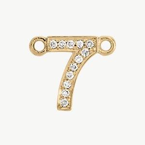 Yellow Gold, White Diamond Number - Roxanne First