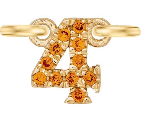 Yellow Gold, Orange Sapphire Number - Roxanne First