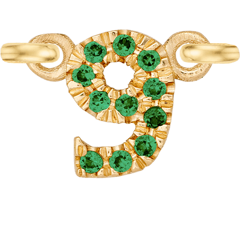 Yellow Gold, Green Garnet Number - Roxanne First