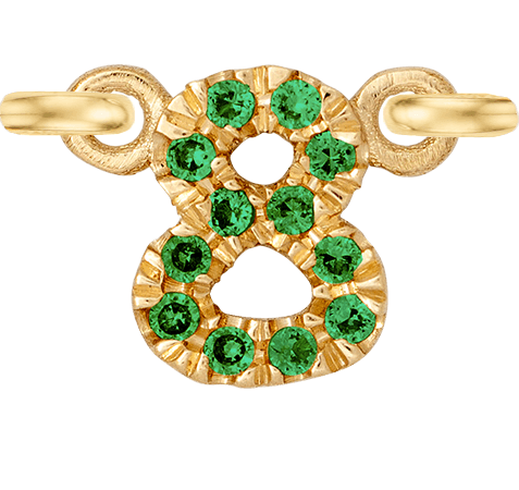 Yellow Gold, Green Garnet Number - Roxanne First