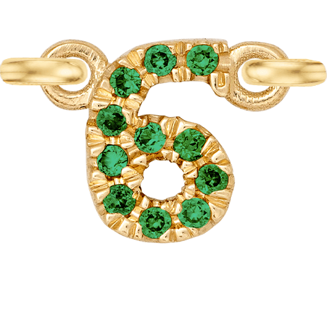 Yellow Gold, Green Garnet Number - Roxanne First