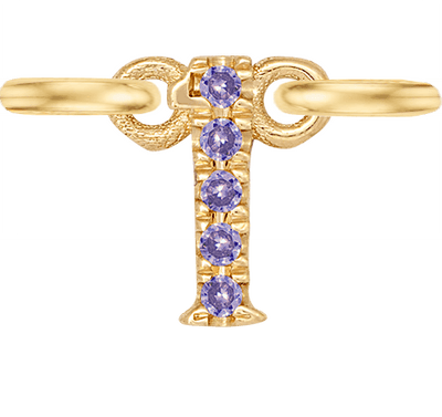 Yellow Gold, Lilac Sapphire Number - Roxanne First