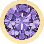 Yellow Gold, Lilac Sapphire Number - Roxanne First