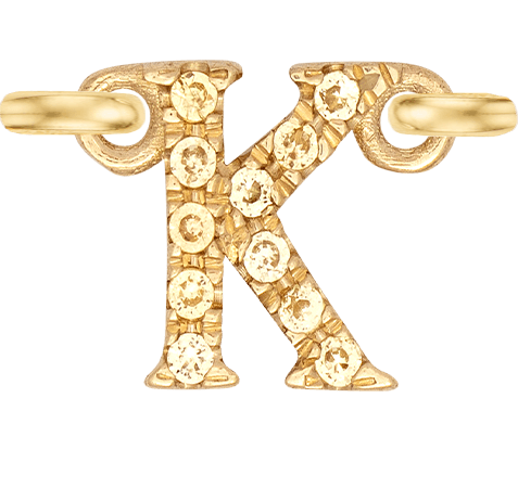 Yellow Gold, Yellow Sapphire Letter - Roxanne First