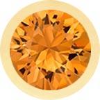 Yellow Gold, Orange Sapphire Letter - Roxanne First