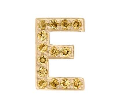 Yellow Gold, Yellow Sapphire Letter Bead - Roxanne First
