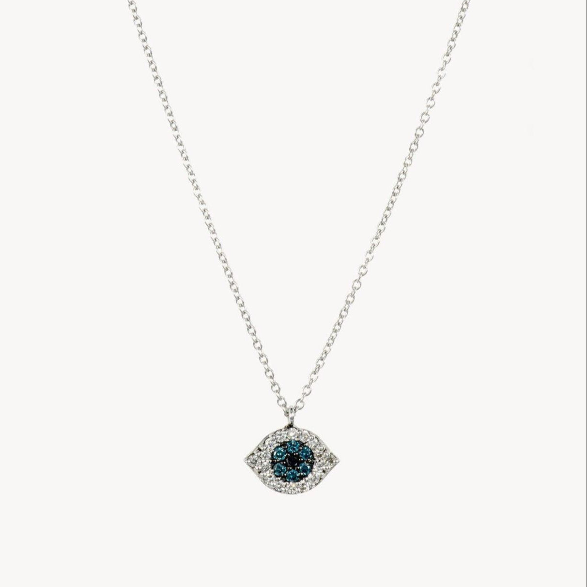 Micro Diamond Evil Eye Necklace - Roxanne First